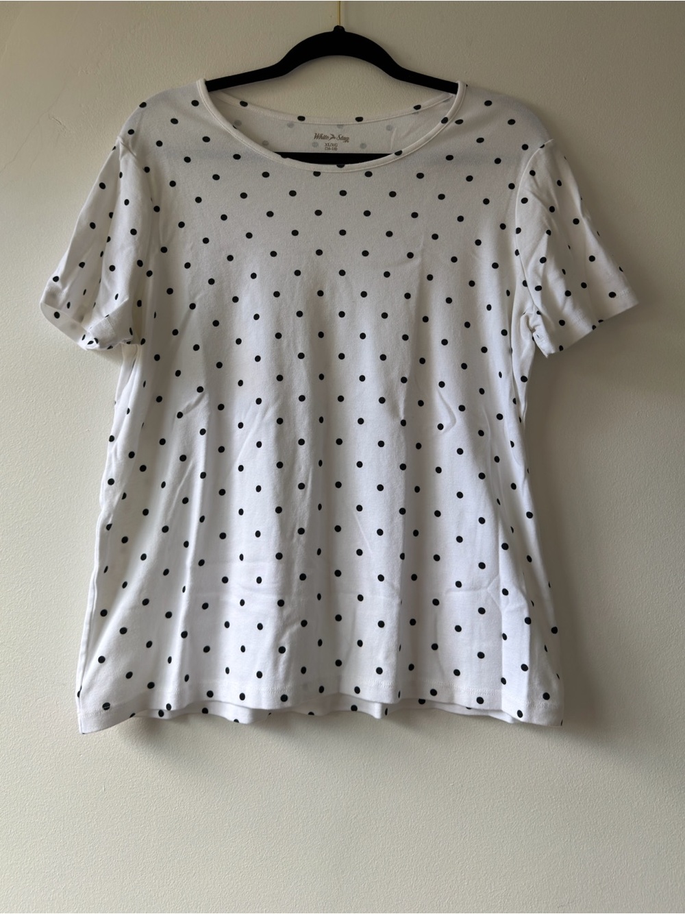 Madewell White Polka Dot Cotton Tee 100% cotton Size XL